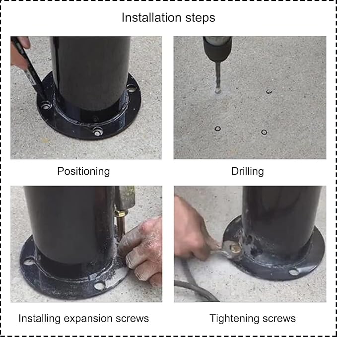 Safety Barrier Bollard for Driveways, Parking Bollard for Warehouse, Traffic - Image 6