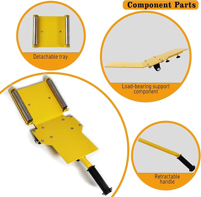 Adjustable Portable Tire Jack, Detachable Roller Plate, Heavy-Duty Tire Lifting - Image 3
