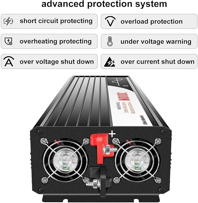 Xijia 3000W Pure Sine Wave Inverter DC 36V to AC 120V 60HZ Solar Converter - Image 8