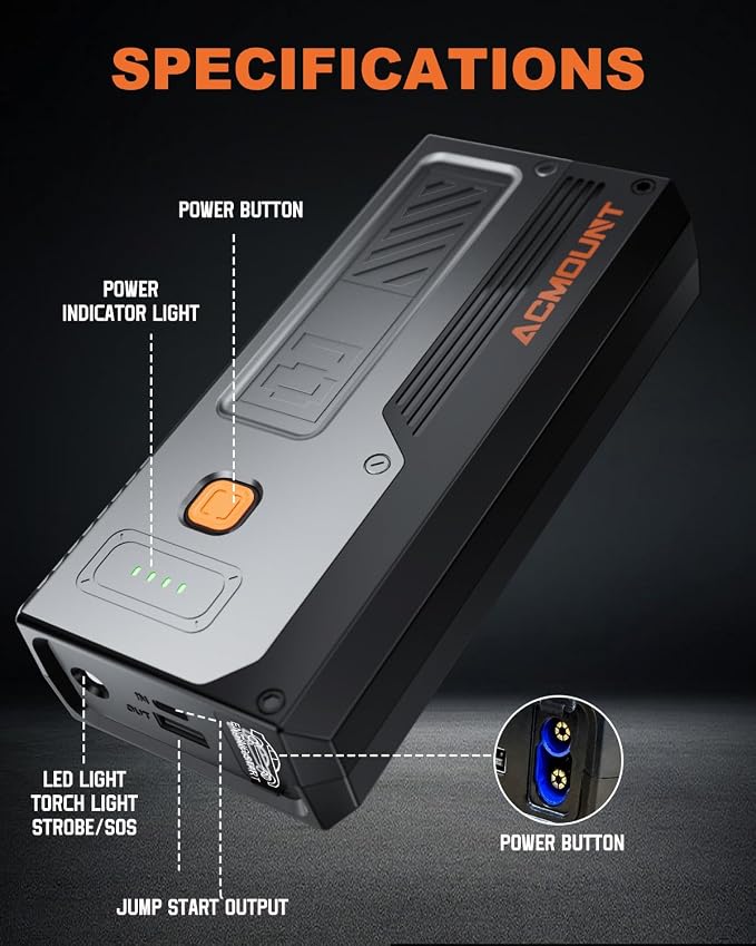 Car Jump Starter 4000A, Portable Car Battery Jump Starter - Image 5