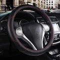 Leather Car Steering Wheel Cover, Non-Slip Car Wheel Cover Protector Breathable by Szttswamp