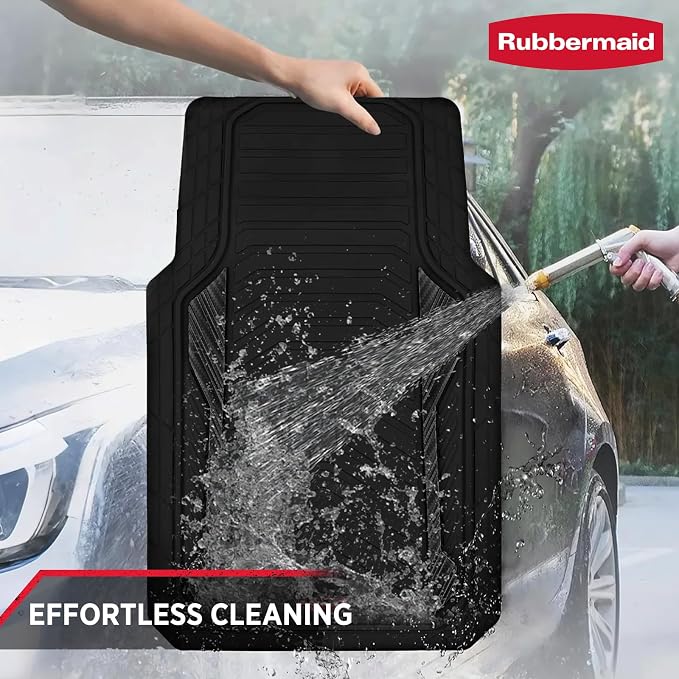 Rubbermaid Car Floor Mat, Heavy Duty All-Weather Car Mats Full Set - Image 5