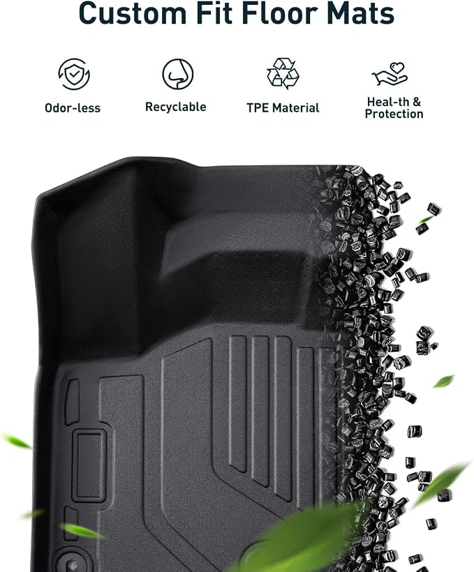 Car Floor Mats for Toyota Prius 2012-2014 Accessories, All Weather Rubber Mat - Image 7