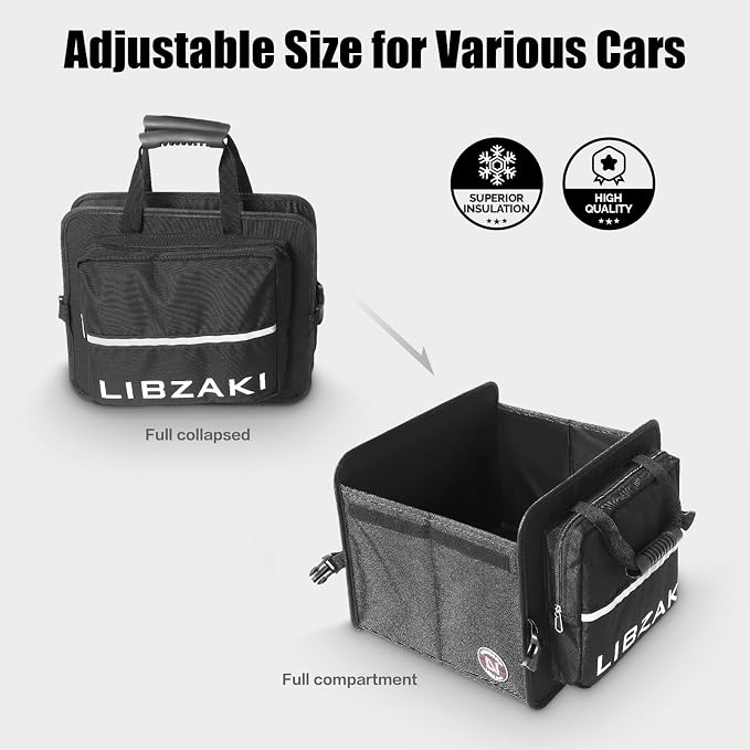 LIBZAKI Car Trunk Storage Organizer, Collapsible Trunk Storage Box - Image 3