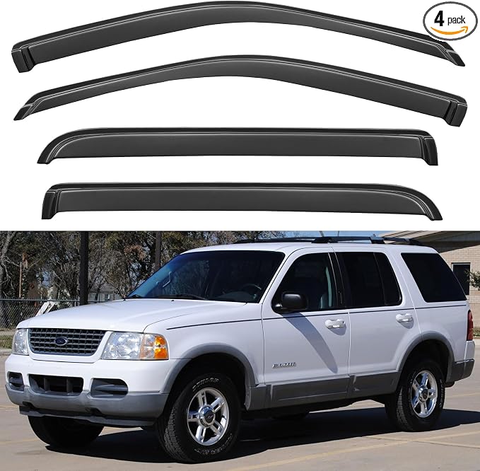 Window Visors Rain Guards Shield by YQAUTEC