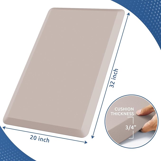 KitchenClouds Kitchen Mat Cushioned Anti Fatigue Rug 20"x32" Waterproof - Image 2