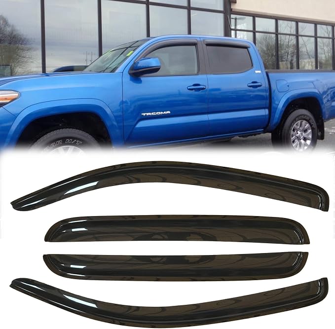 4pcs Outside Mount Style Window Rain Guards Durable Side Window Wind Deflectors - Image 3