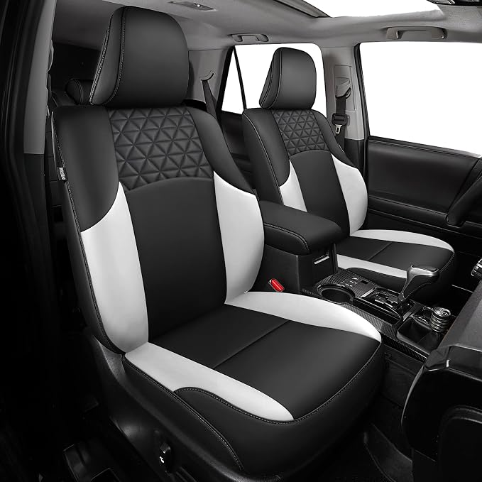 Seat Covers for Toyota 4Runner 2011-2024, Faux Leather Car Seat Cover Full Set by FEINEPRO