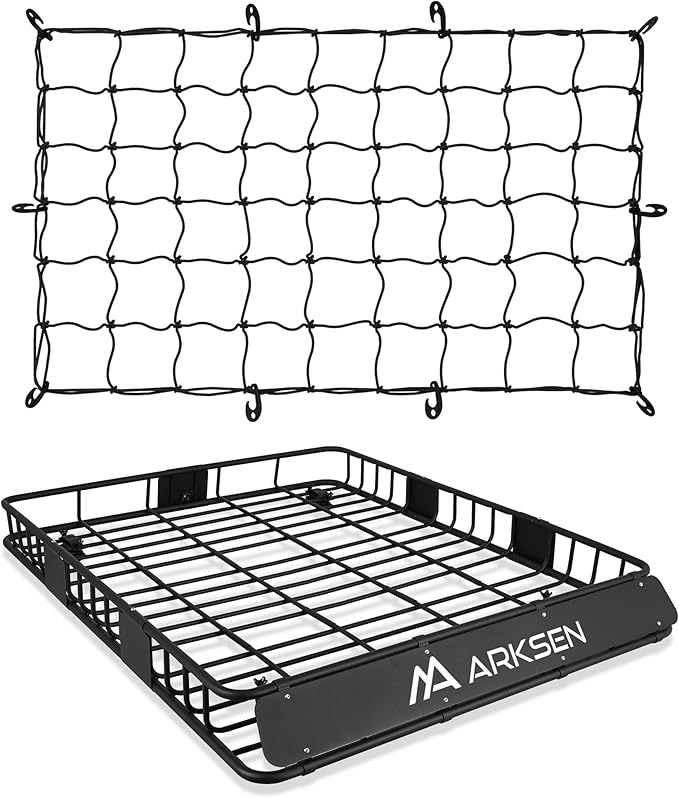 ARKSEN 64 x 50 x 6 Inch Universal Extra Wide 150LB Heavy Duty Roof Rack Cargo by ARKSEN