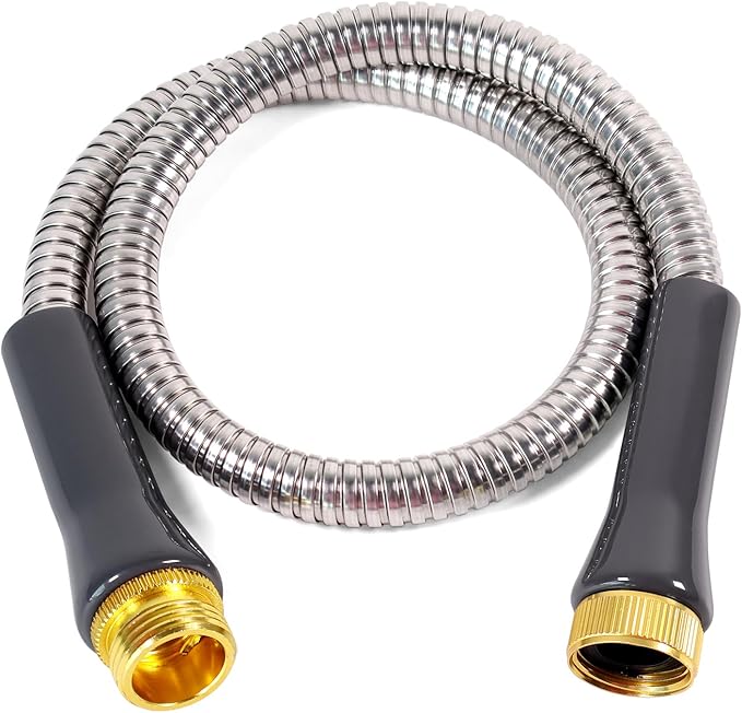 Short Garden Hose 3 Ft – Lightweight Leader Hose Extension-304 Stainless Steel by Sunifier