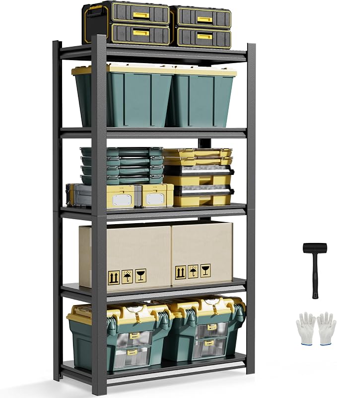JHYKHG 39" W Storage Shelves, 5-Tier Heavy Duty Garage Shelving, Adjustable by Unknown