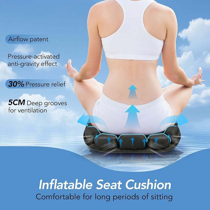 Travel Seat Cushion, 3D Air Inflatable Pressure Relief Cushion - Image 2
