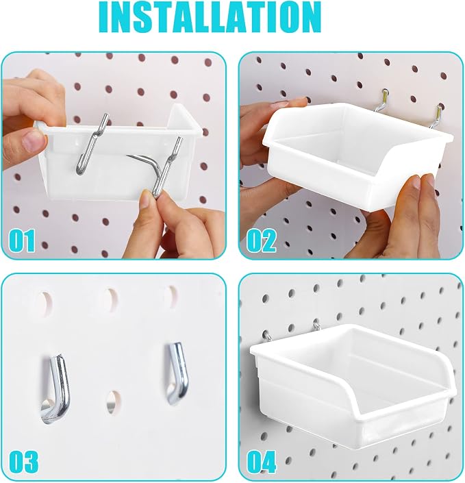 Yookeer 20 Pcs Pegboard Bins and Cups - Image 3