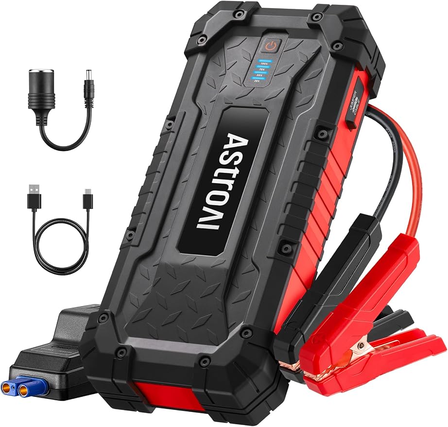 AstroAI S8 Ultra 4000A Peak Jump Starter, Up to All Gas/12L Diesel Engine by AstroAI