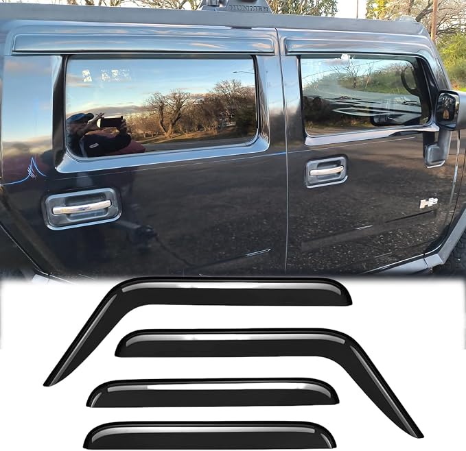 94329 Sunproof Waterproof Side Window Wind Deflector, Window Visor fit - Image 3