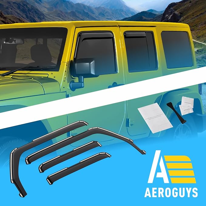 Extra Durable Window Deflectors in-Channel Window Visors Rain Guards Fit - Image 8