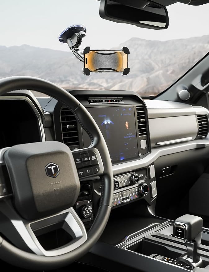 ToughTested Mammoth Windshield Mobile Mount, Double-Ribbed Gooseneck Arm - Image 9