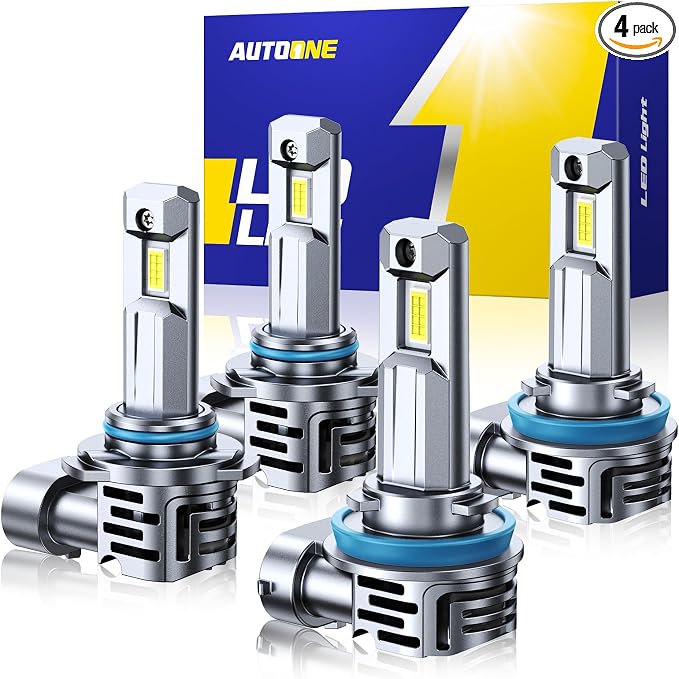 AUTOONE H11 9005 Bulbs 1:1 Mini Size, 900% Brightness H8/H9/H16 HB3 Combo Fog by AUTOONE