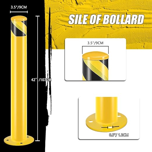 Safety Bollard Post, Steel Bollards, Parking Bollard, - Image 2