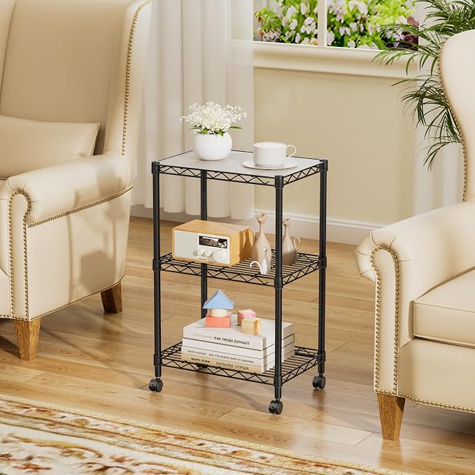 SINGAYE 3 Small Wire Shelves Kitchen Pantry Close Home Organizers and Storage - Image 7