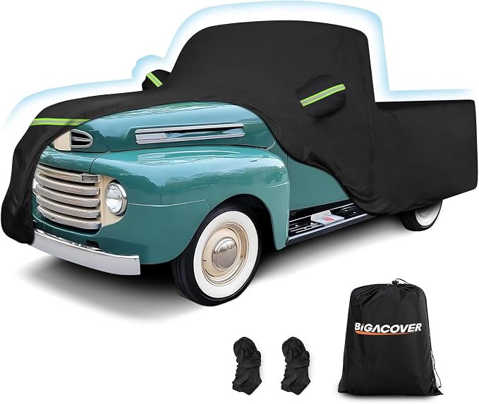 Car Cover for Ford F100 Truck Cover, 420D Oxford Waterproof All Weather Heavy by BIGACOVER