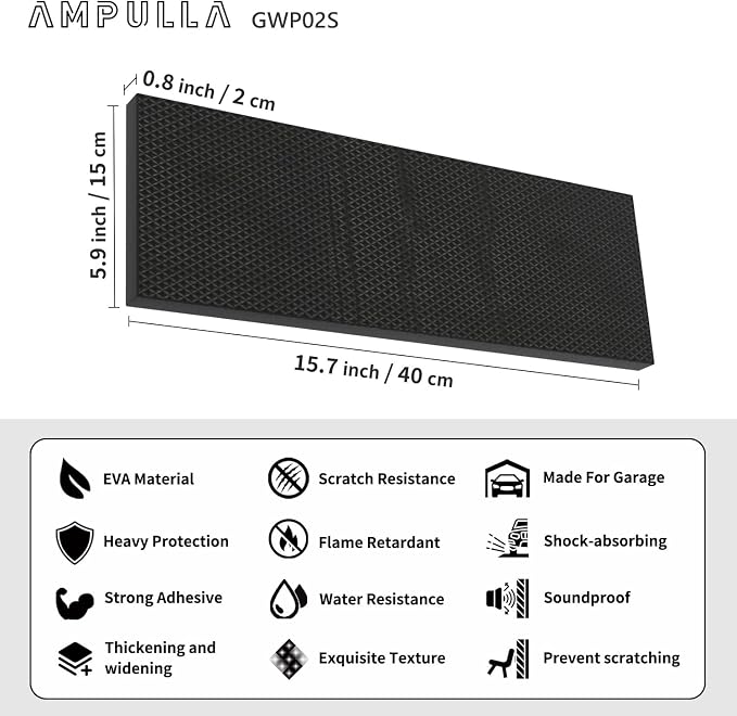 GWP02S Garage Wall Protector Car Door Protectors, Garage Accessories, Parking - Image 2
