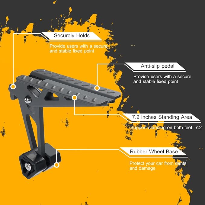COWVIE Foldable Car Door Step Stand Pedal - Image 3