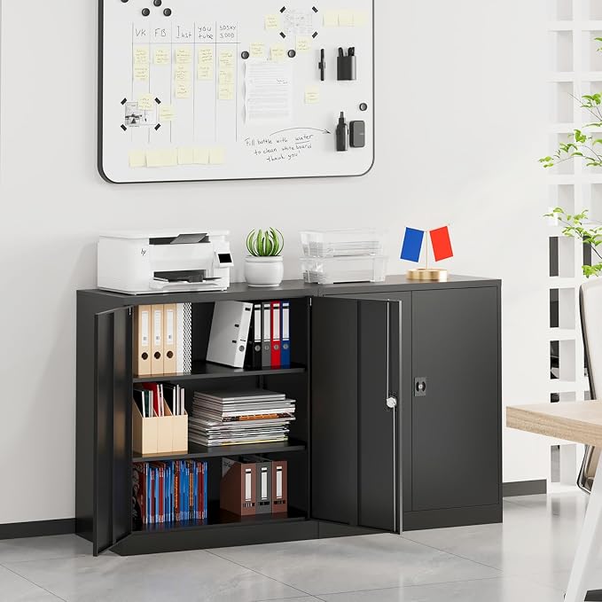 SISESOL Small Metal Storage Cabinet - Image 2