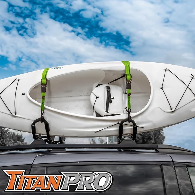 TitanPro Heavy Duty Ratchet Straps 4-Pack - Image 5