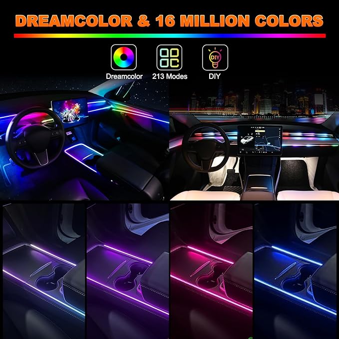 Interior Car LED Strip Lights, Acrylic LED Lights - Image 2