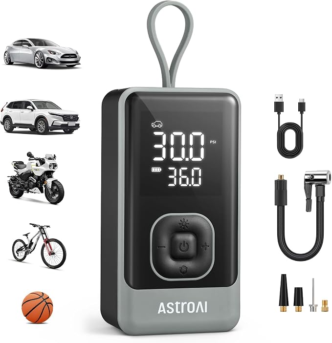 AstroAI L7 Air Tire Inflator Portable Air Compressor, 150PSI Electric Cordless by AstroAI