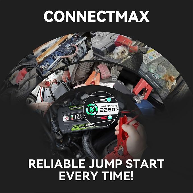 J2250 PRO Jump Starter with ConnectMax, 2250A LiFePO4 Car Starter Battery - Image 6