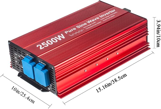 2500W Pure Sine Wave Inverter 12V to 120V AC - Image 2