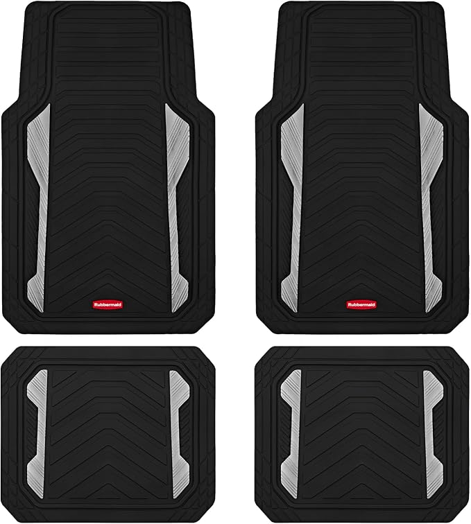 Rubbermaid Car Floor Mat, Heavy Duty All-Weather Car Mats Full Set by Rubbermaid