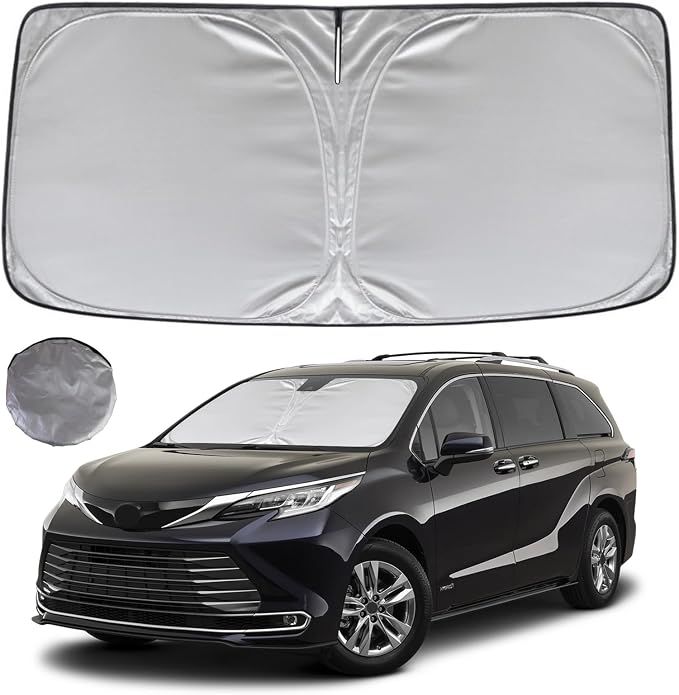 KAYZT Windshield Sun Shade for 2021-2025 Toyota Sienna Foldable Sunshade Front by KAYZT