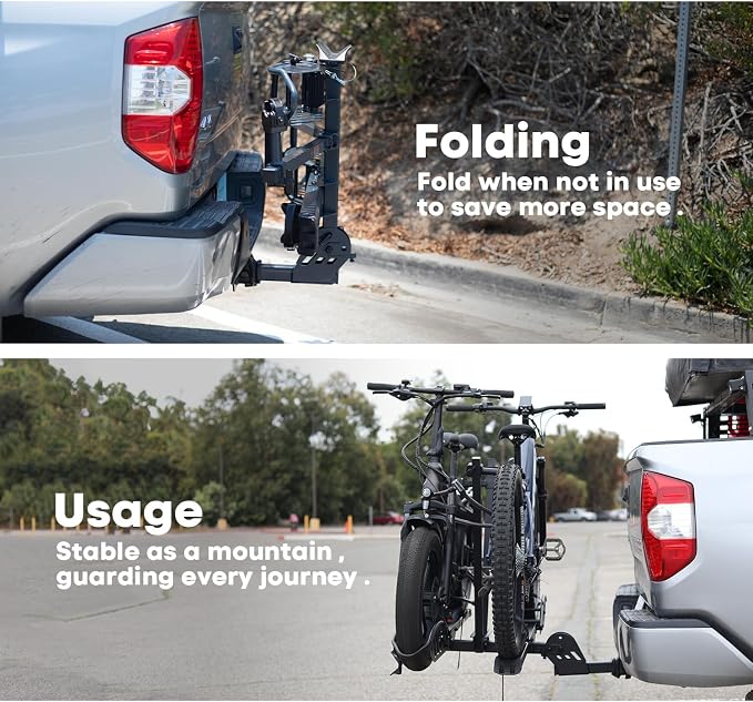 EBike Rack with Ramp, 200 lbs Capacity Heavy Bike Rack Electric Bike Carrier - Image 4