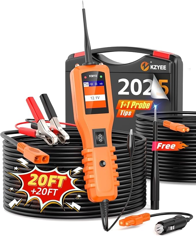 KZYEE KM10 Power Circuit Probe Kit, 12V 24V Automotive Circuit Tester, Digital by KZYEE