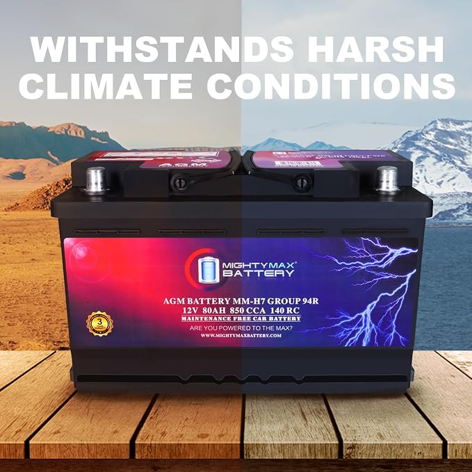 Mighty Max Battery MM-H7 Start and Stop Car BCI Group Size 94R 12V 80AH - Image 5