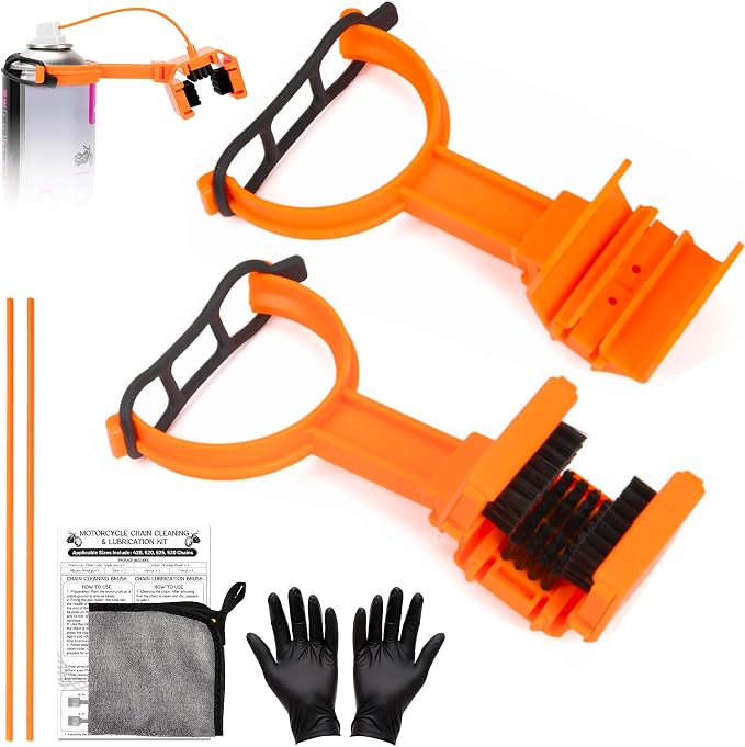 Motorcycle Chain Cleaning Kit Chain Oiler Chain Lube Tool by Funria