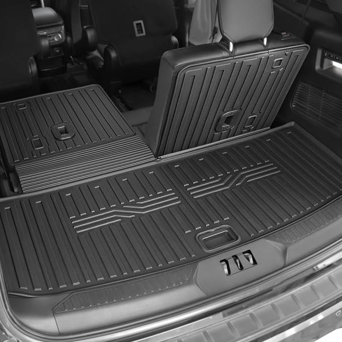 Floor Mats for 2025 2020-2024 Ford Explorer, All Weather TPE Floor Mat Cargo Mat - Image 5