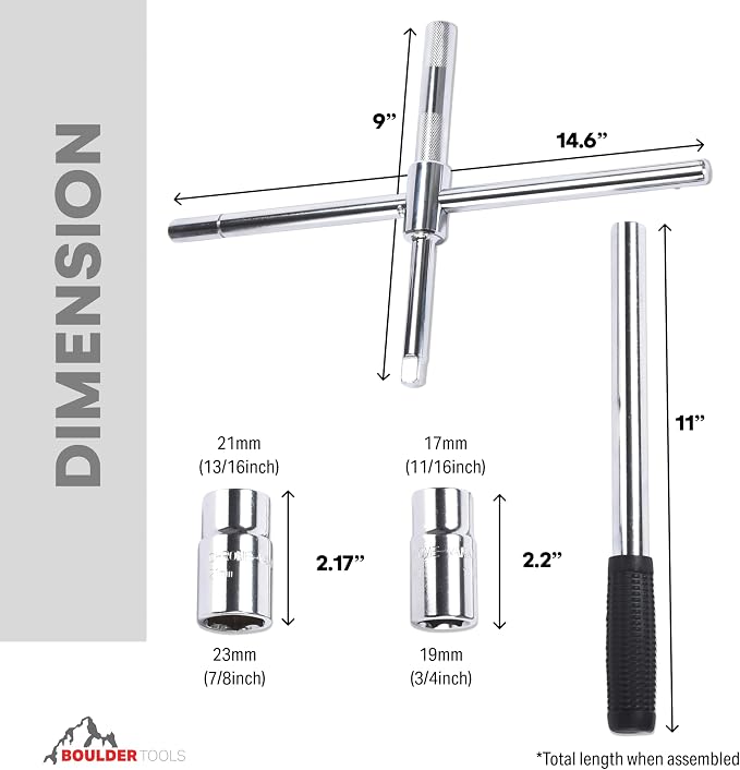 Boulder Tools 23 inch 4 Way Lug Wrench - Image 3