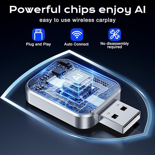 CarPlay Wireless Adapter for iPhone & Android Auto, Plug and Play Mini Size 2 - Image 8