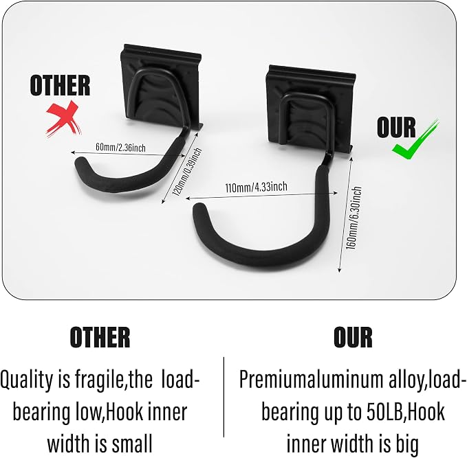 Sinoer Bike wall mount, Bicycle Wall Bracket - Image 3