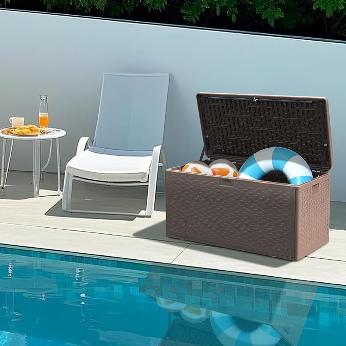 Premium Pro Edition 73 Gallon Lockable Resin Deck Box, Waterproof & - Image 4