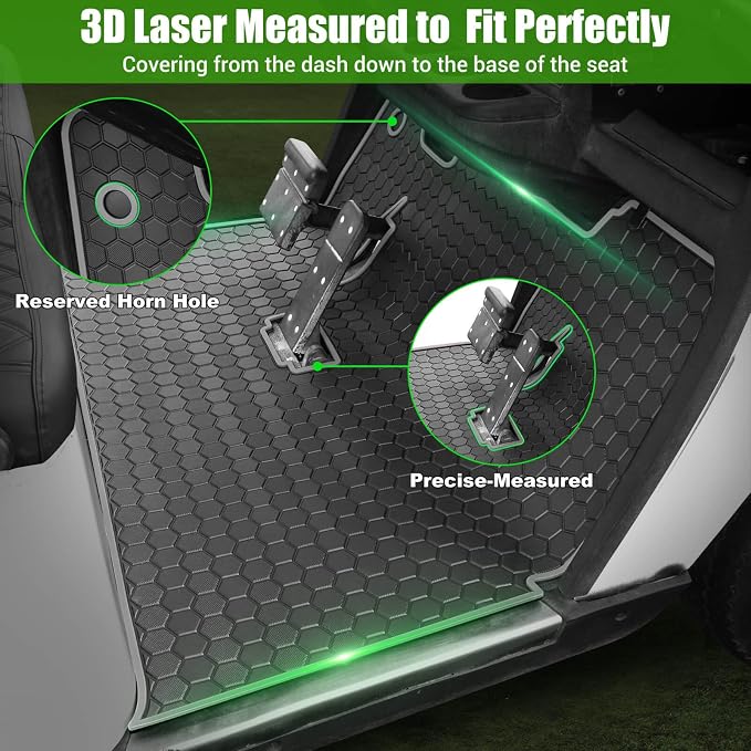 EZGO TXT Golf Cart Full Coverage Floor Liner Mat, fits EZGO TXT, Express S4 - Image 3