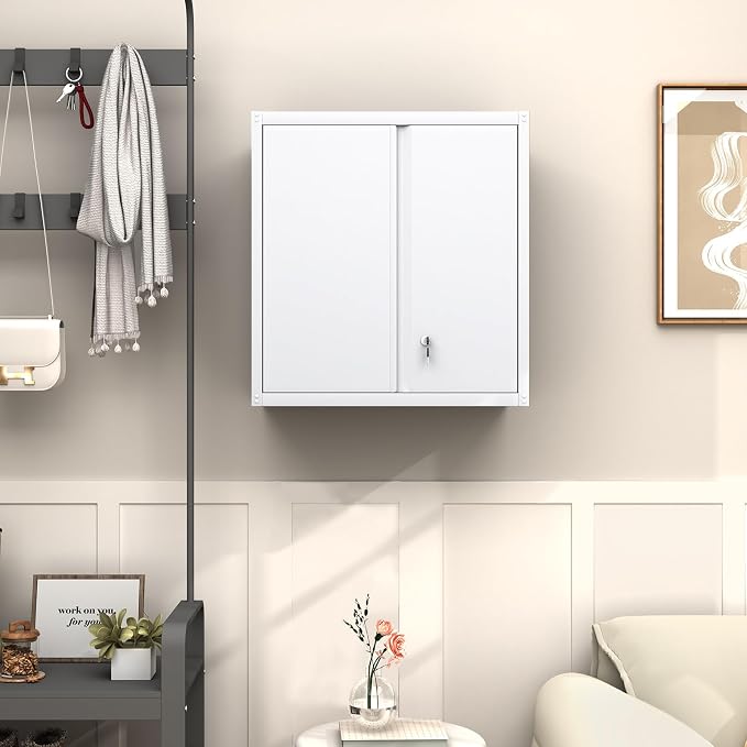 GREATMEET Metal Wall Cabinet, Wall Mounted Cabinet - Image 7