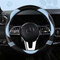 Car Steering Wheel Covers for Women Padded Carbon Fiber PU Leather Cute Auto by HighnessHwoo