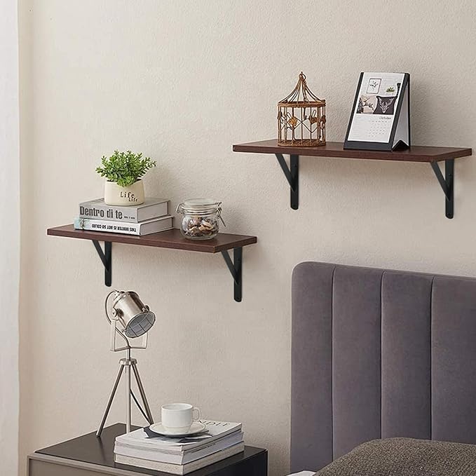 MHMYDZ 32 Pack L10 x H 8" Black Heavy Duty Shelf Brackets - Image 6