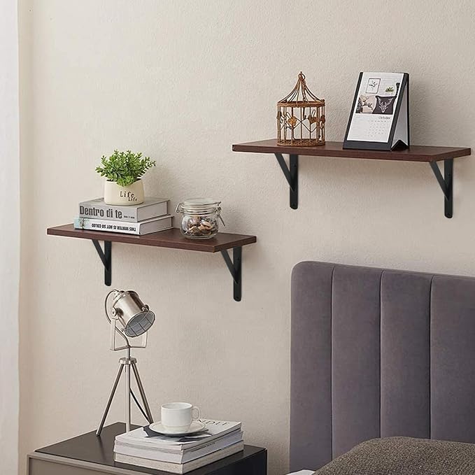 24 Pack L10 x H 8" Black Heavy Duty Shelf Brackets - Image 6
