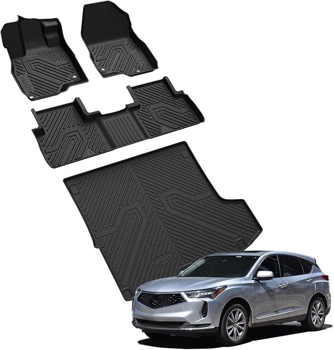 LASFIT Floor Mats & Cargo Mat for Acura RDX All Weather Floor Liner TPE Custom - Image 9